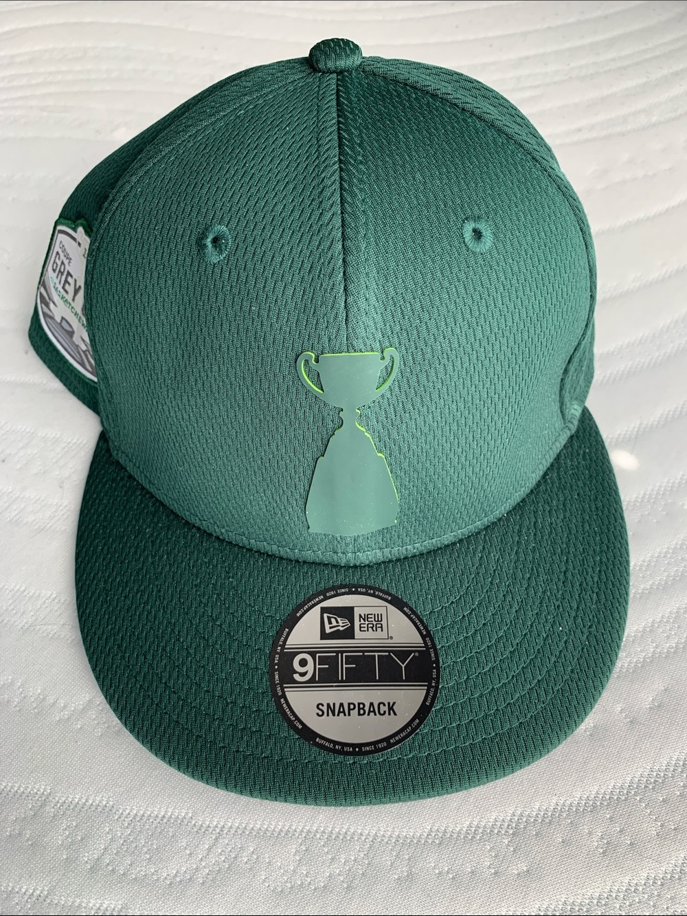 New Era Snapback Hat in Teal with Trophy Emblem